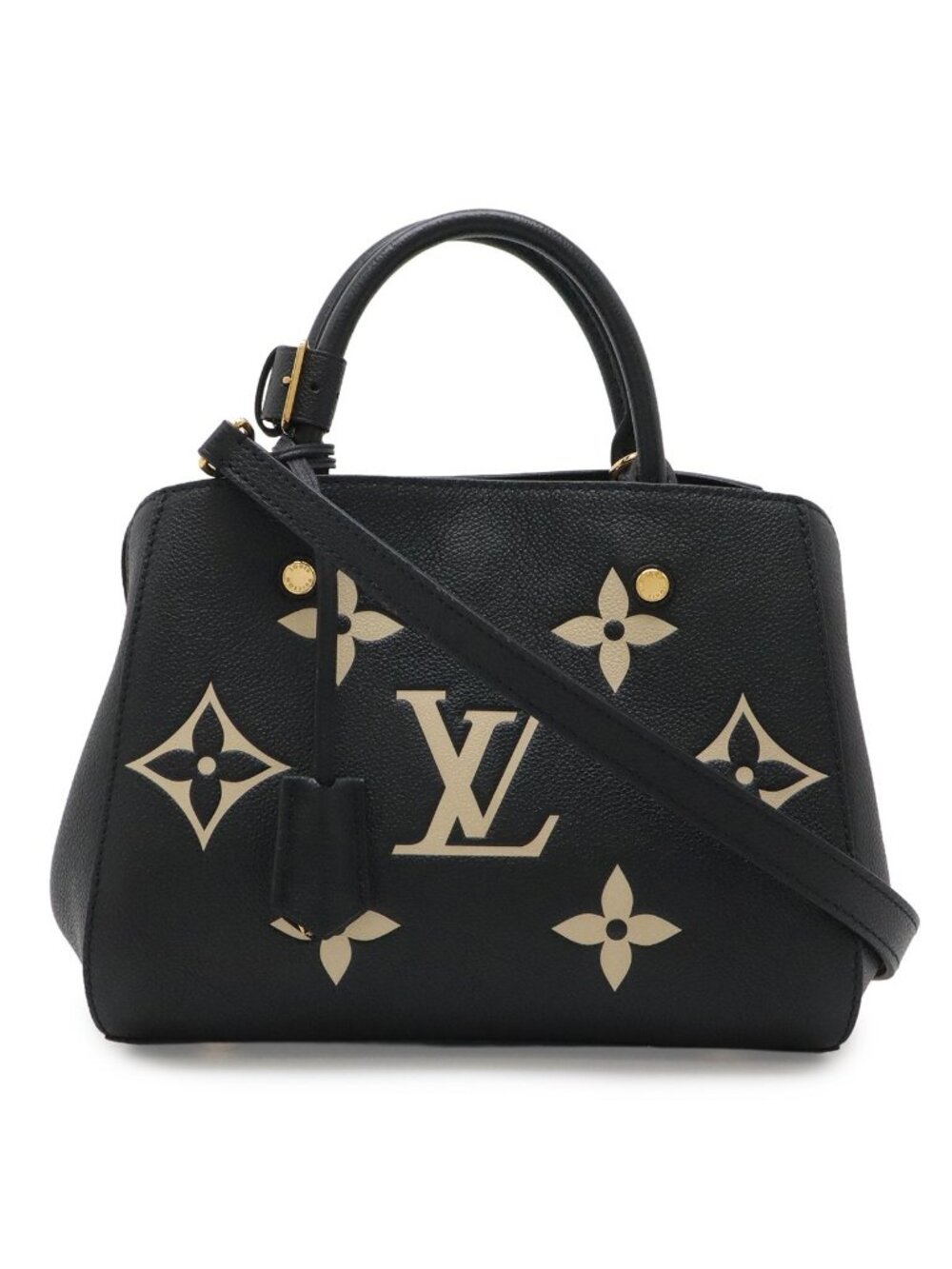 Louis Vuitton Monogram Empreinte Montaigne BB 2-Way Shoulder Bag Noir Black